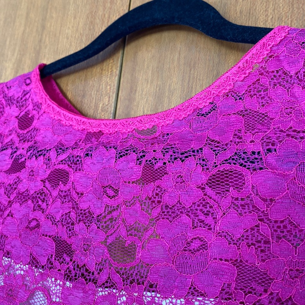 French Connection Pink Lace Dress - Picture 6 of 14